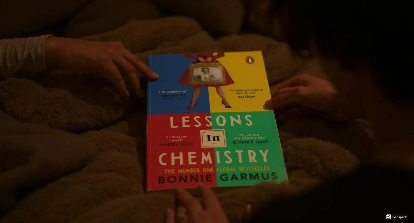 Lessons In Chemistry By Bonnie Garmus Book Review by Som Dutt from https://dionysusreviews.com AI Image