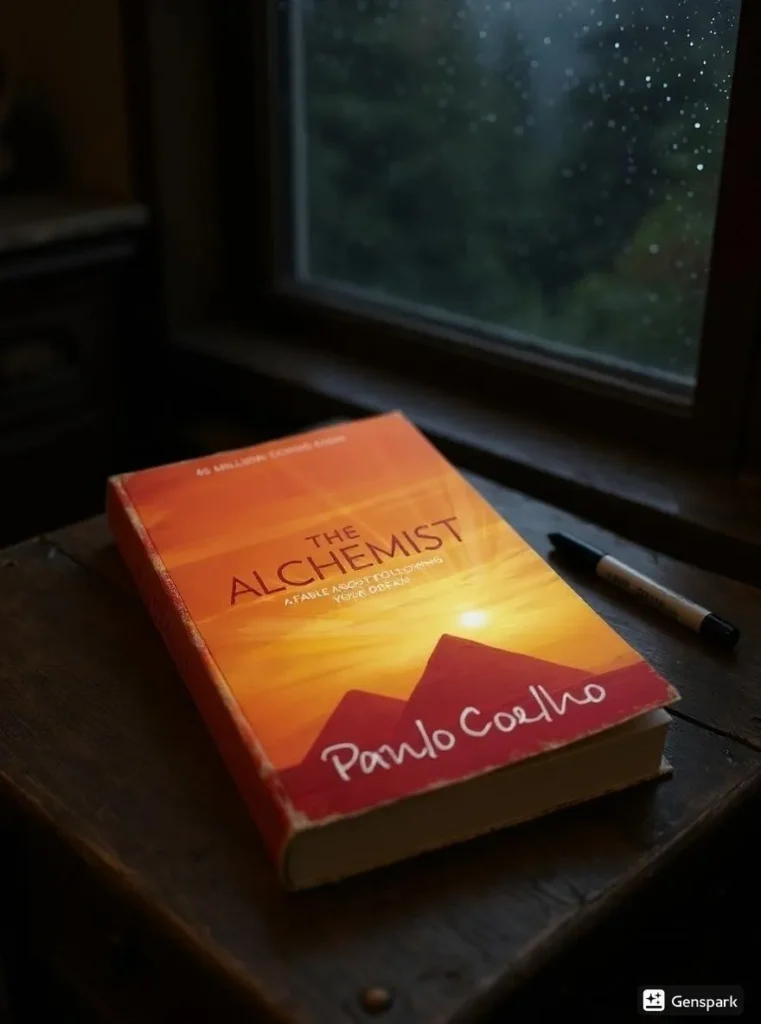 The Alchemist By Paulo Coelho Book Review by Som Dutt from https://dionysusreviews.com AI Image