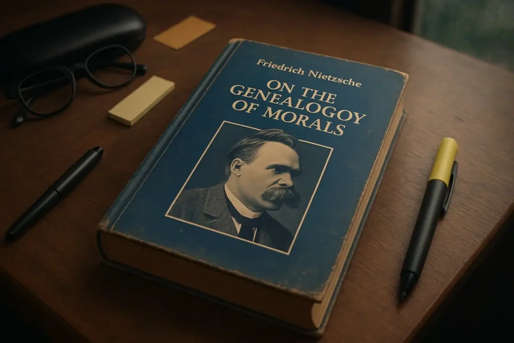 On the Genealogy of Morals by Friedrich Nietzsche Book Review by Som Dutt from https://dionysusreviews.com AI Image
