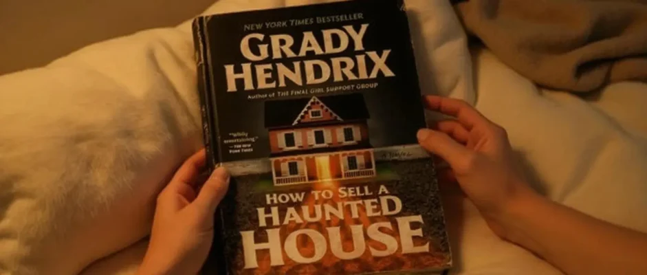 How To Sell A Haunted House By Grady Hendrix Book Review by Som Dutt from https://dionysusreviews.com AI Image