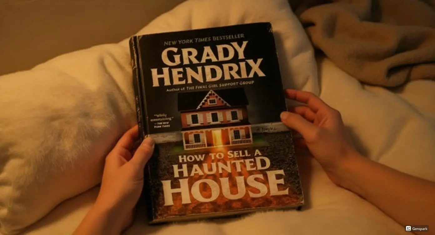 How To Sell A Haunted House By Grady Hendrix Book Review by Som Dutt from https://dionysusreviews.com AI Image
