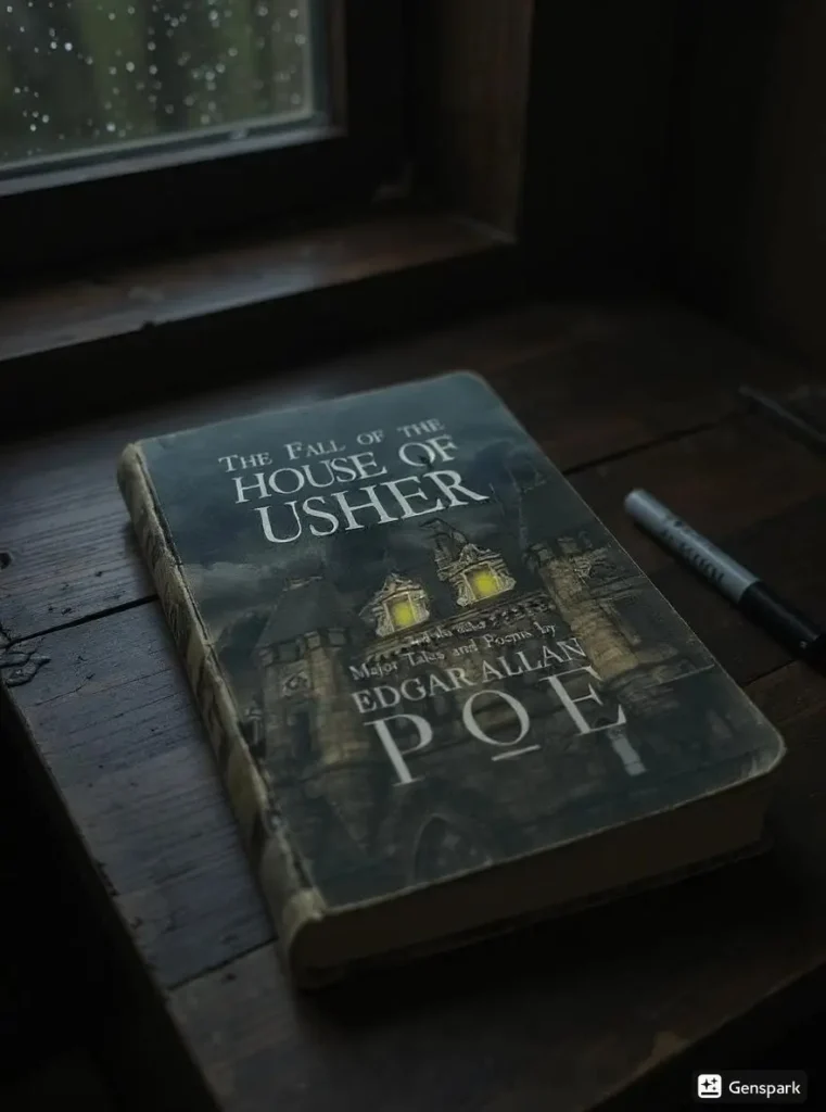 The Fall of the House of Usher by Edgar Allan Poe Book Review by Som Dutt from https://dionysusreviews.com AI Image
