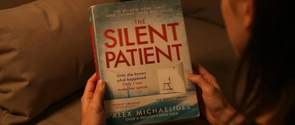 The Silent Patient by Alex Michaelides Book Review by Som Dutt from https://dionysusreviews.com AI Image