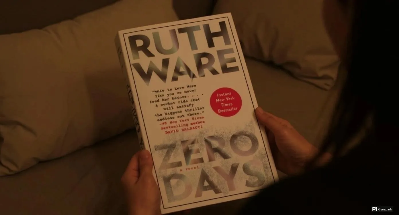 Zero Days by Ruth Ware Book Review by Som Dutt from https://dionysusreviews.com AI Image