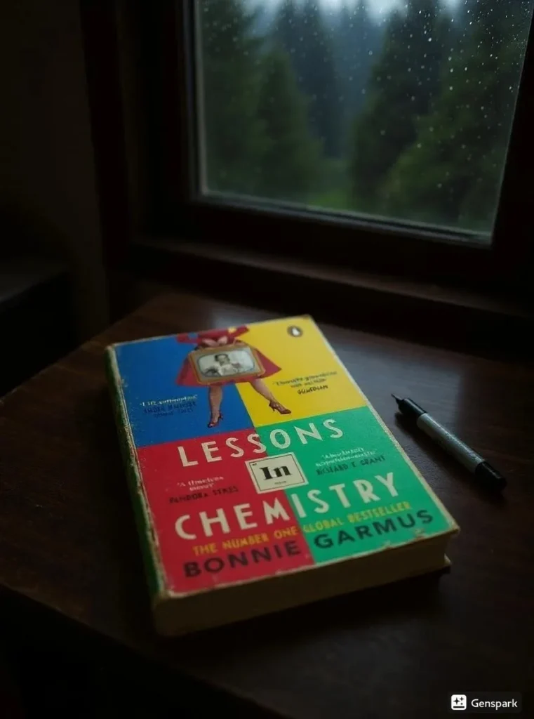 Lessons In Chemistry By Bonnie Garmus Book Review by Som Dutt from https://dionysusreviews.com AI Image